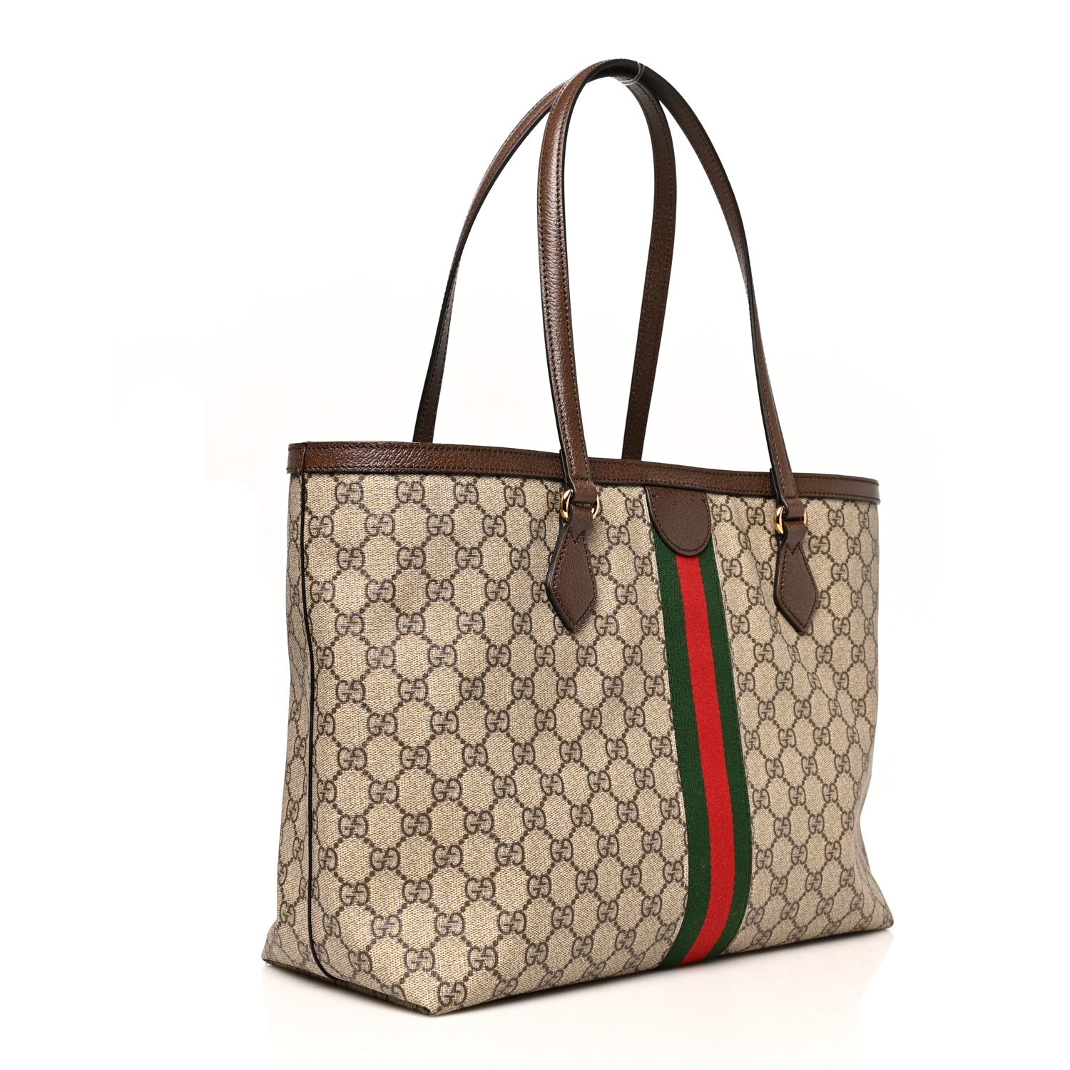 Gucci GG Supreme Monogram Medium Ophidia Shopping Tote Brown 3 of 10