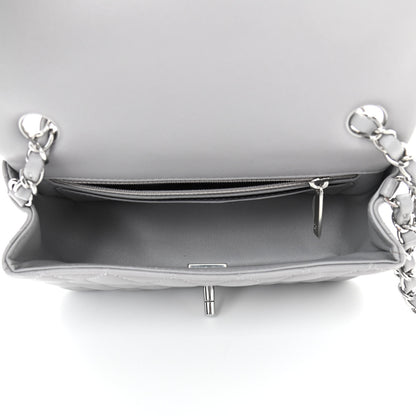 Chanel Lambskin Quilted Mini Rectangular Flap Grey 4 of 9