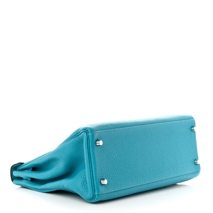Hermes Togo Kelly Retourne 32 Bleu Paon 4 of 11