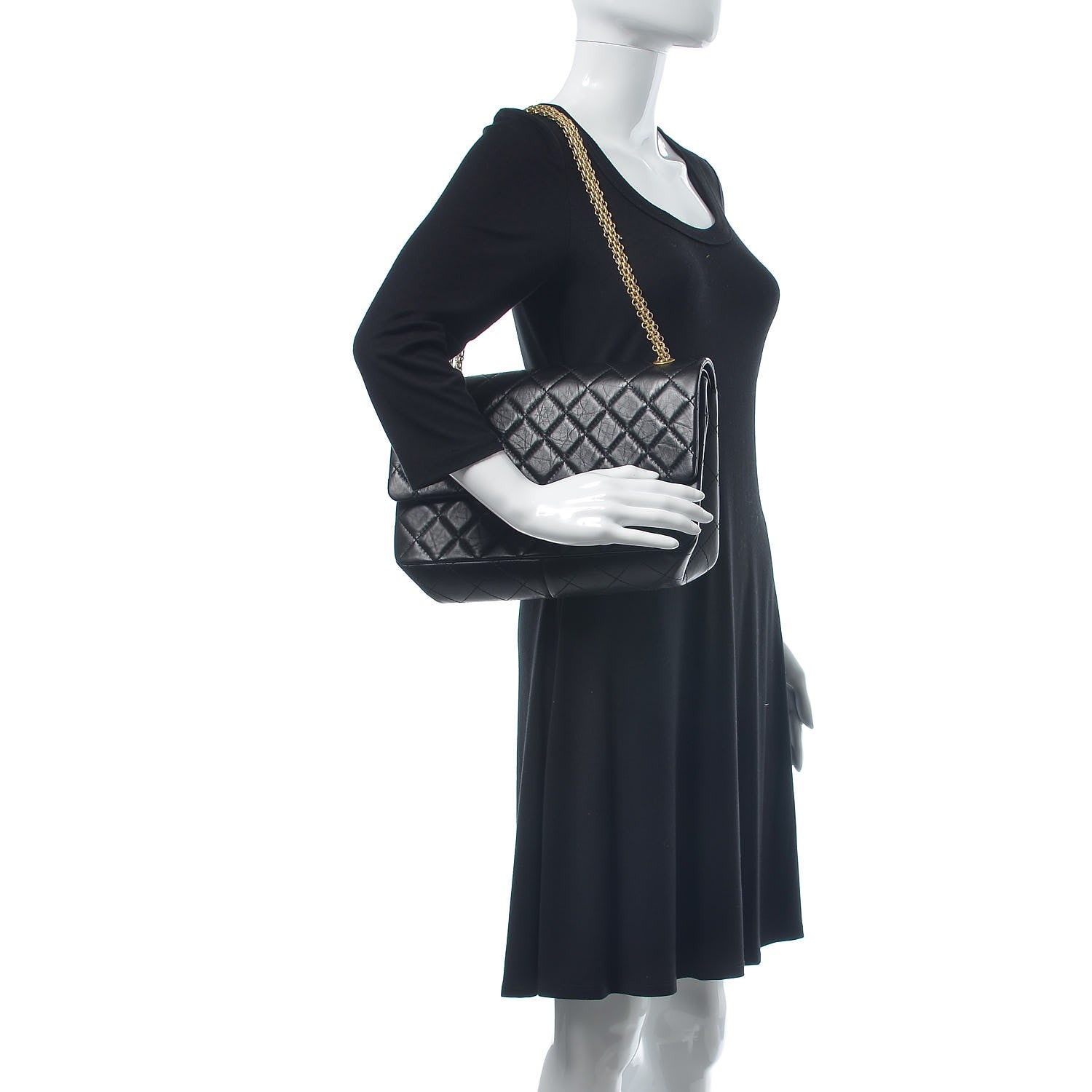 Chanel Aged Calfskin Quilted 2.55 Reissue 227 Flap Black 3 of 10