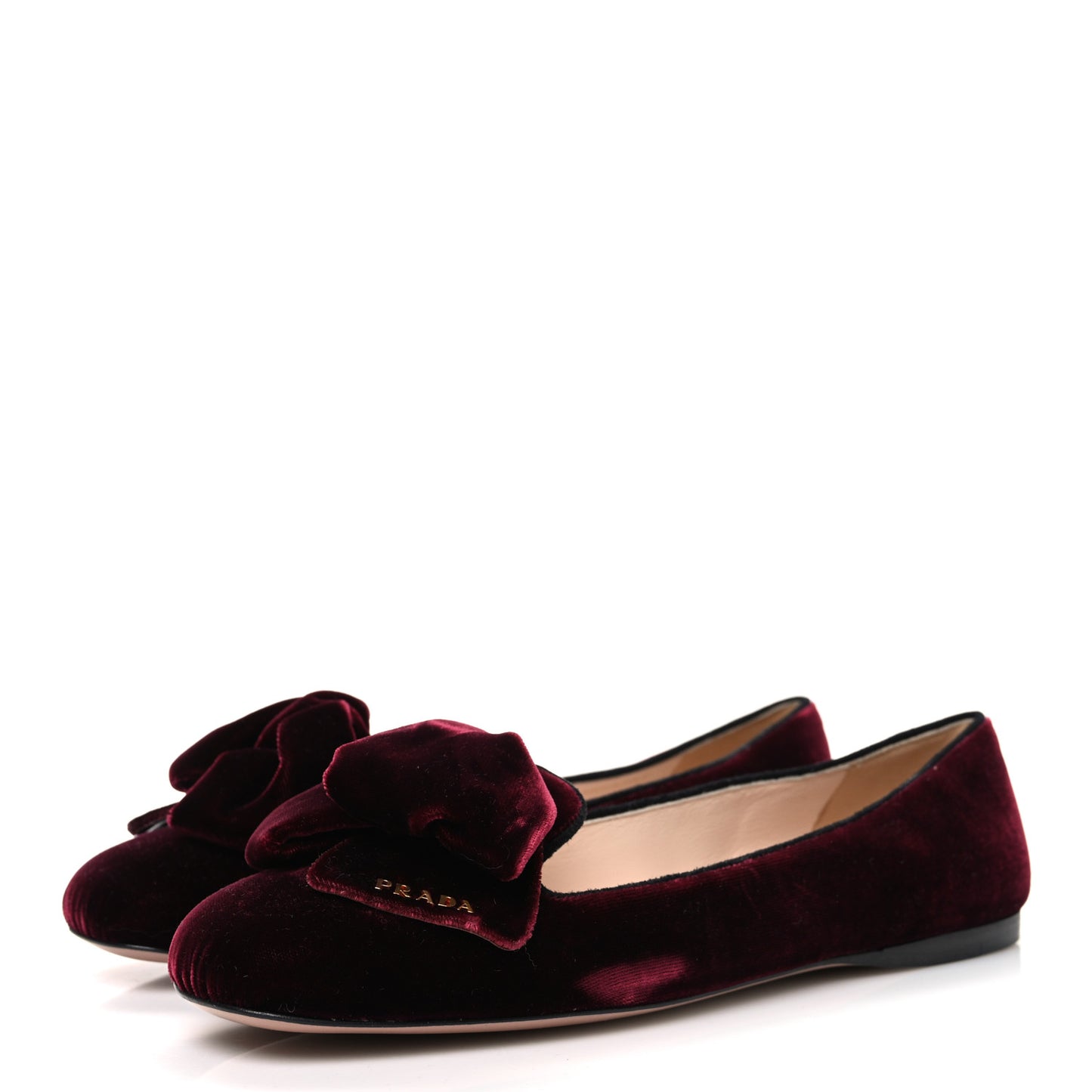 Velluto Ballerina Flats 37.5 Bordeaux