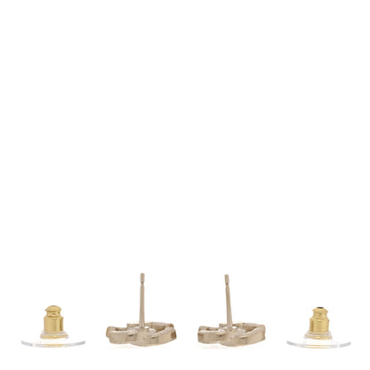 Chanel Crystal Mini Timeless CC Earrings Gold 3 of 5