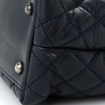Chanel Caviar Quilted Large Coco Handle Flap Navy 10 of 11