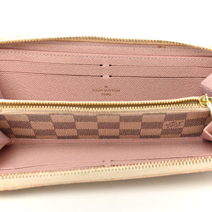 Louis Vuitton Damier Azur Clemence Wallet Rose Ballerine 5 of 14