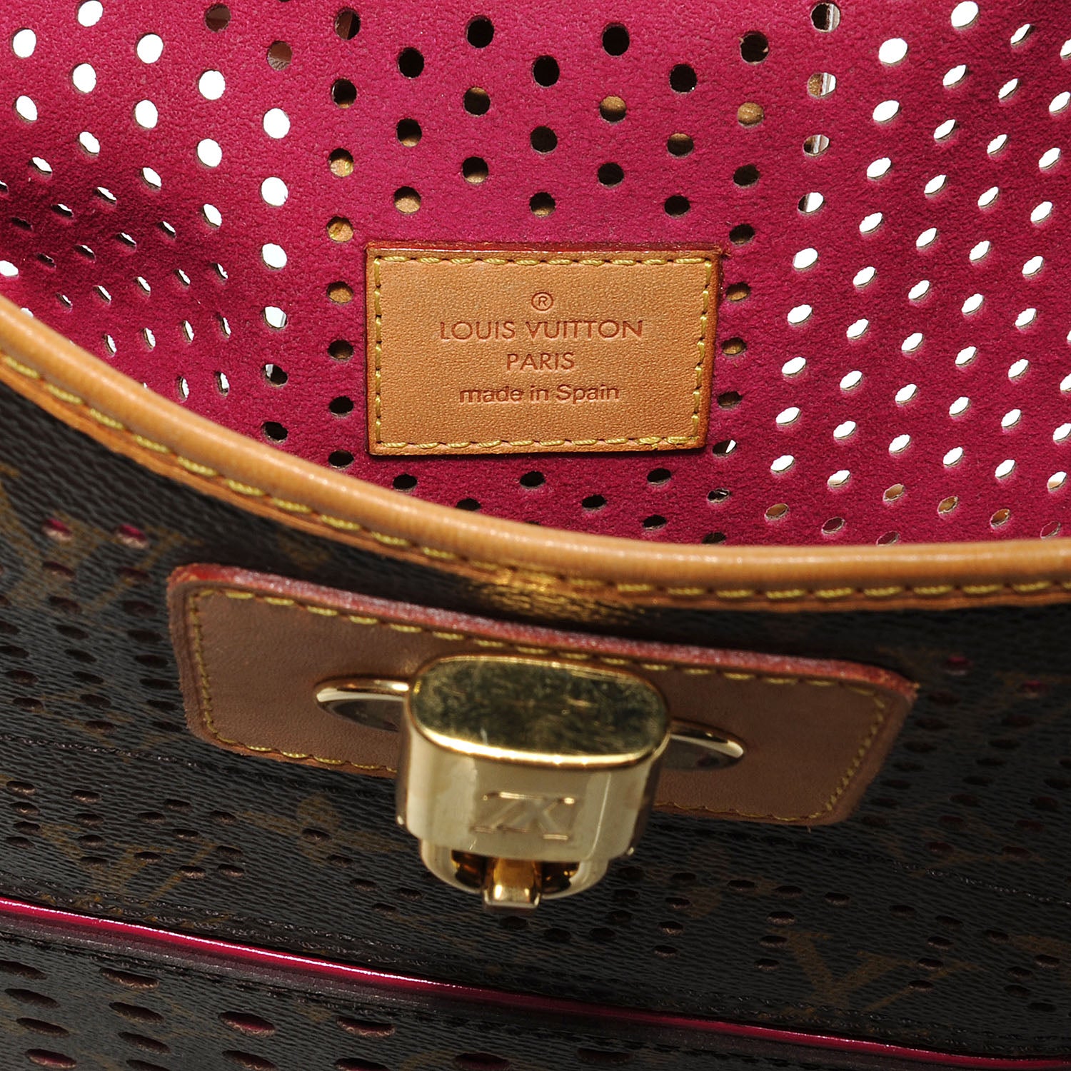 Louis Vuitton Monogram Perforated Musette Fuchsia 7 of 9
