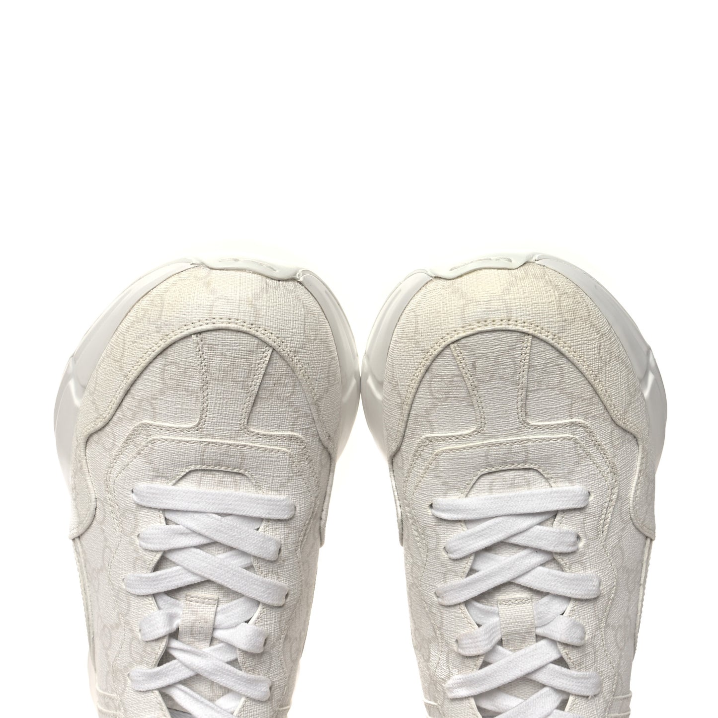 Tessuto Monogram GG Supreme Printed Mens Gucci Run Sneakers 8 White
