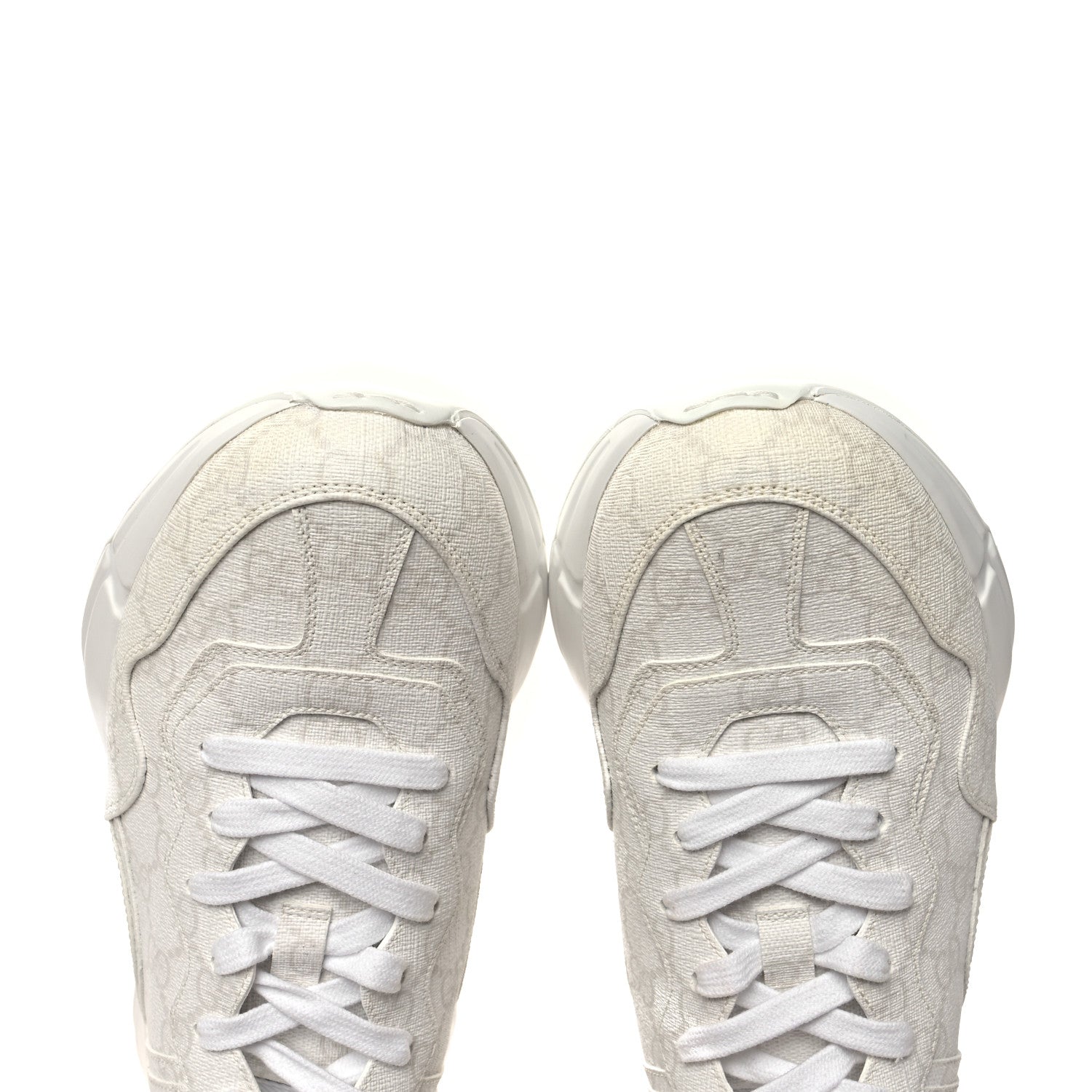Gucci Tessuto Monogram GG Supreme Printed Mens Gucci Run Sneakers 8 White 9 of 10