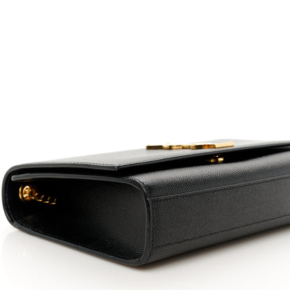 Saint Laurent Grain De Poudre Medium Classic Monogram Kate Satchel Black 10 of 11