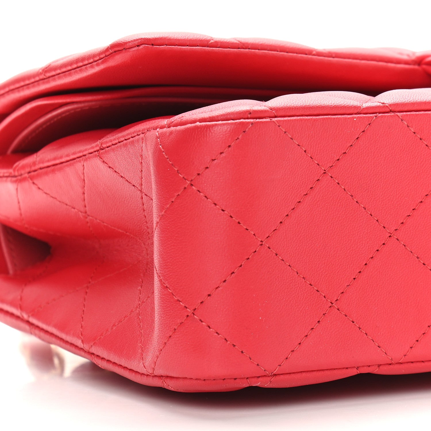 Chanel Lambskin Quilted Medium Double Flap Dark Pink 7 of 10