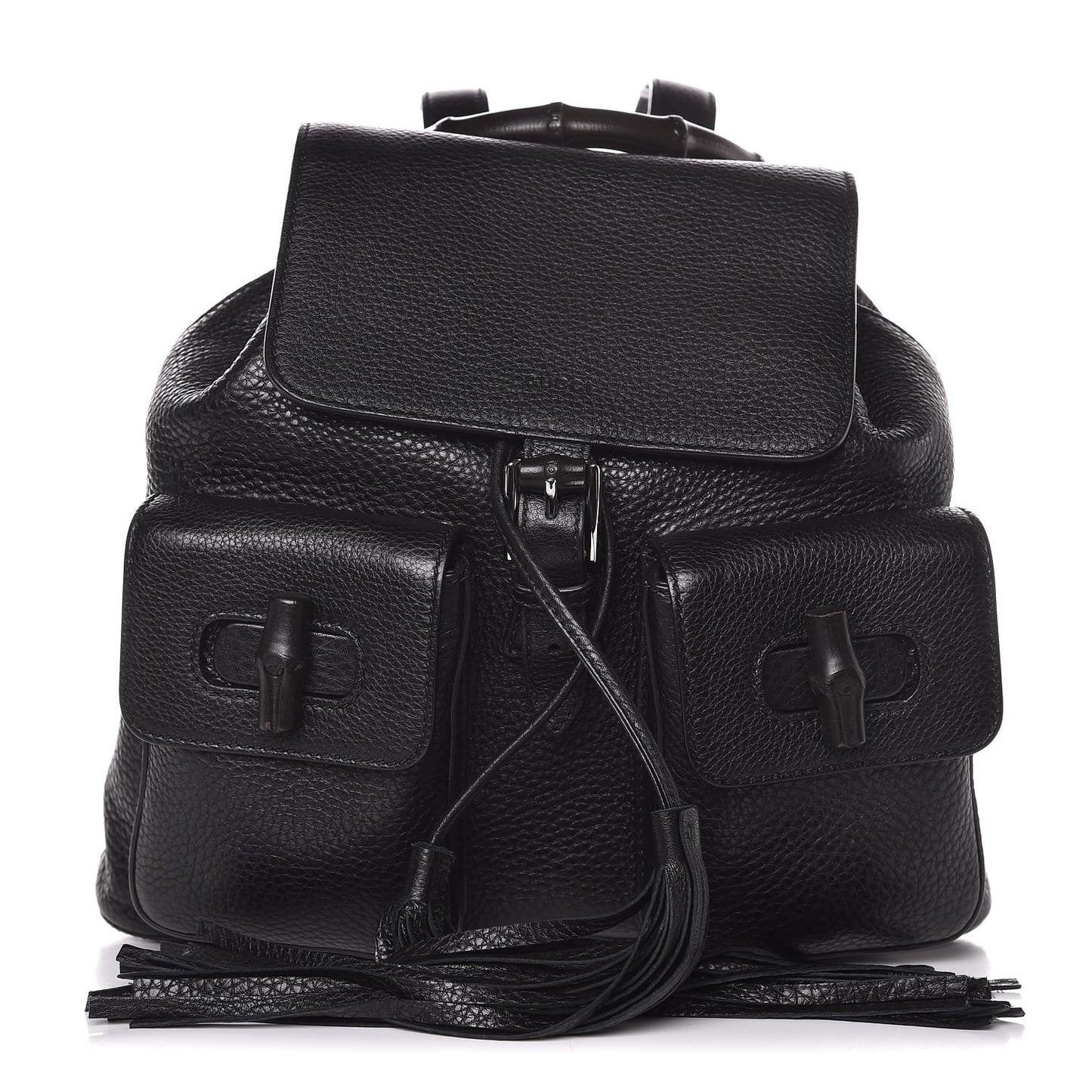 Cellarius Calfskin Medium Bamboo Backpack Black