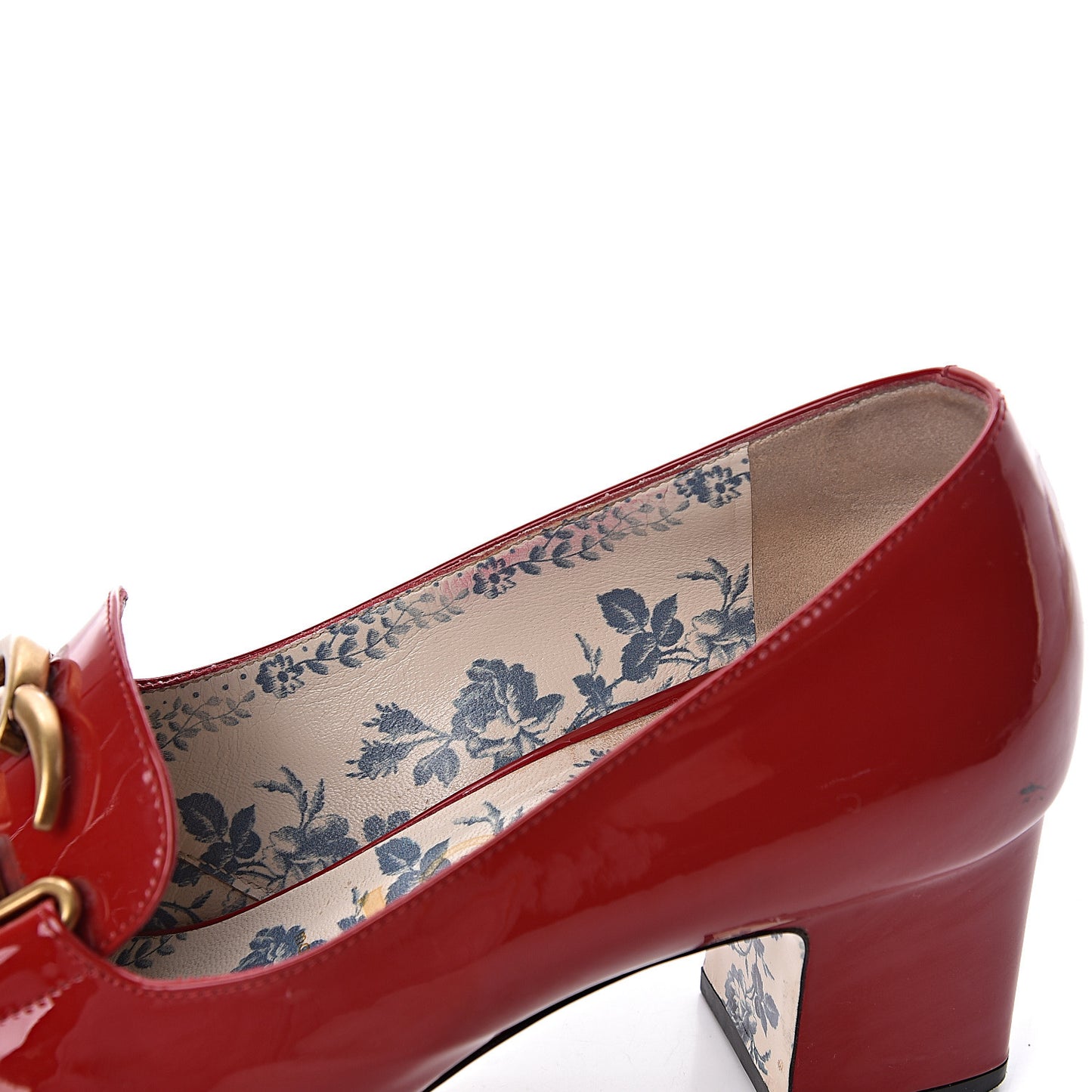 Vernice GG Victoire 55mm Loafer Pumps 39 Hibiscus Red