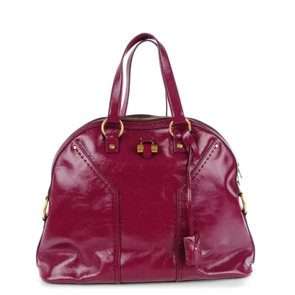 Saint Laurent Patent Calfskin Oversized Muse Magenta 1 of 7