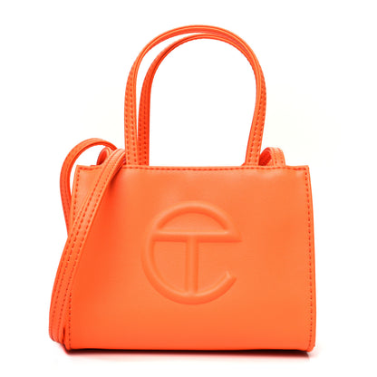 Telfar Vegan Leather Small Shopping Bag Orange 1 of 10