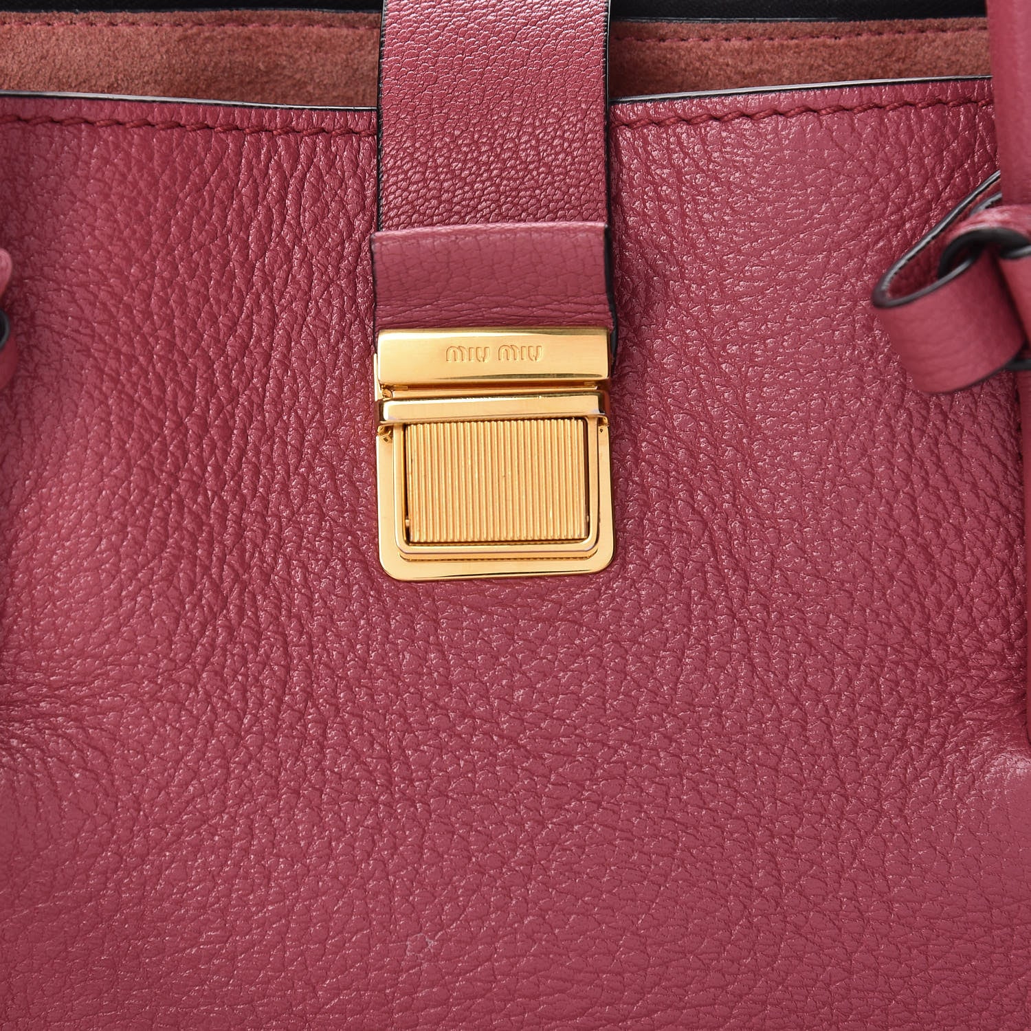 Miu Miu Goatskin Madras Tote Peonia 8 of 12