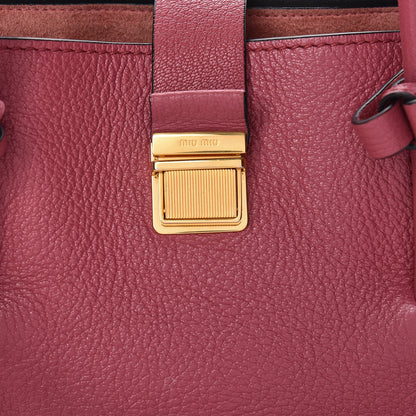 Miu Miu Goatskin Madras Tote Peonia 8 of 12