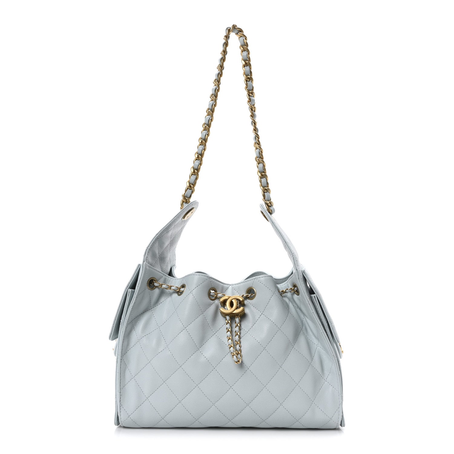 Chanel Caviar Quilted Small Chanel 25 Handbag Light Blue 1 of 10