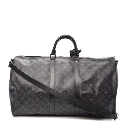 Louis Vuitton Monogram Eclipse Keepall Bandouliere 55 1 of 8