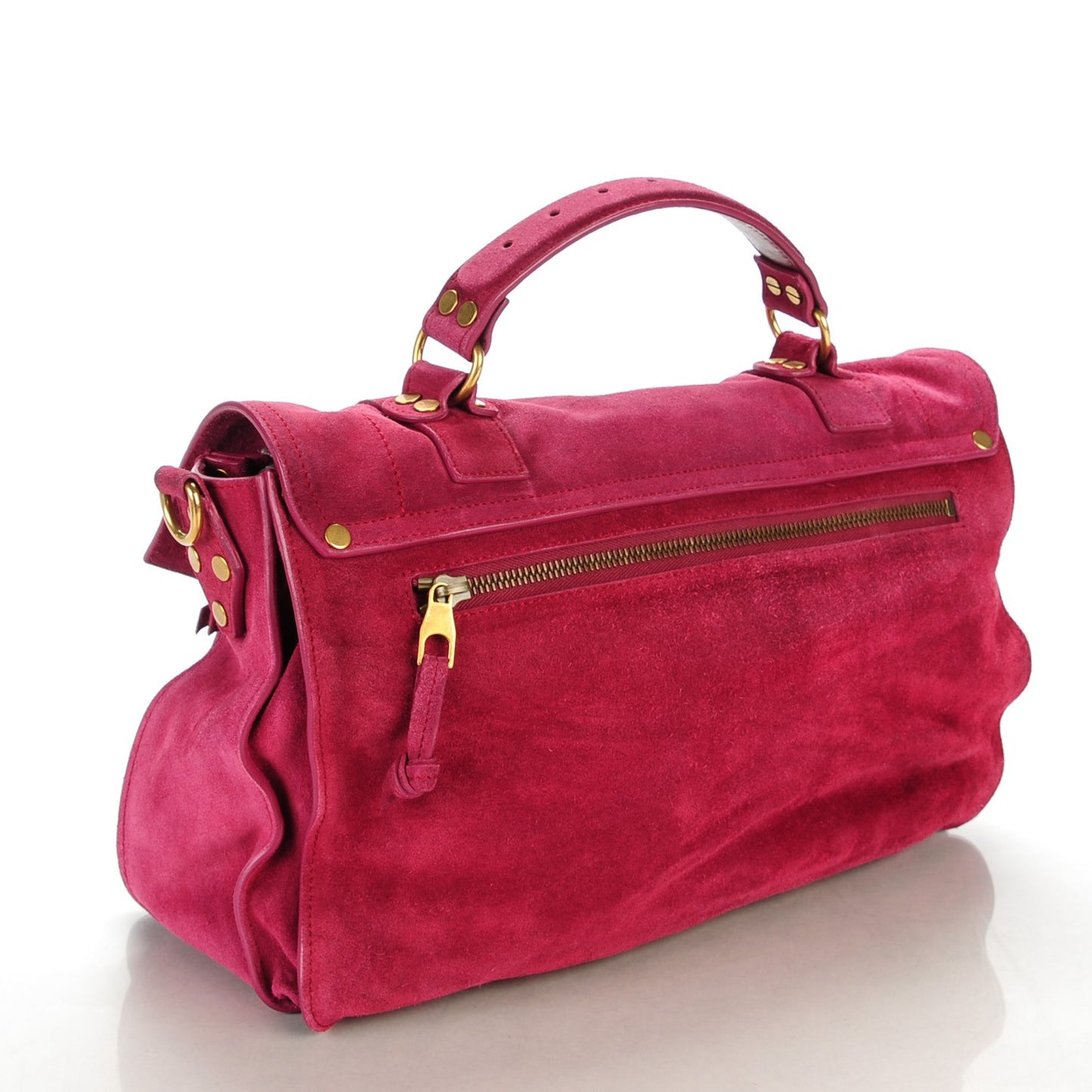 Suede Medium PS1 Satchel Chianti