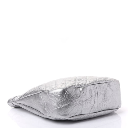 Chanel Metallic Crumpled Calfskin Small 31 Shopping Bag Silver 3 of 9