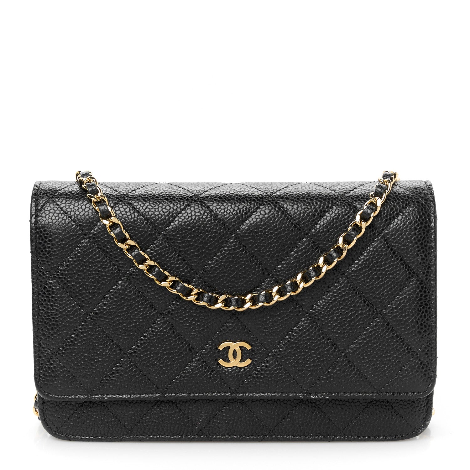 Chanel Caviar Quilted Wallet on Chain WOC Black 1 of 12