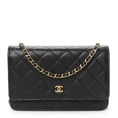Chanel Caviar Quilted Wallet on Chain WOC Black 1 of 12