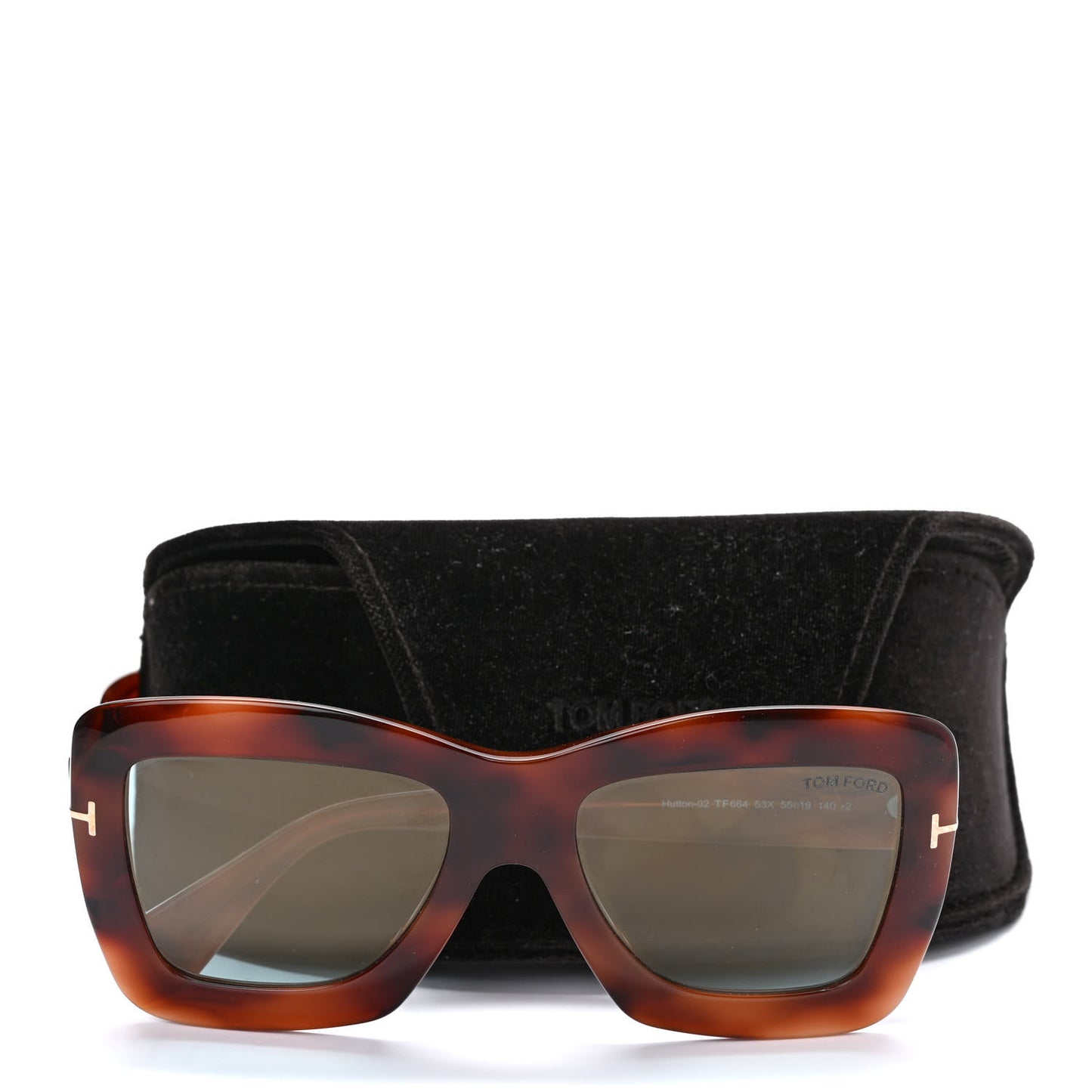 Hutton-02 TF664 Square Sunglasses Tortoise