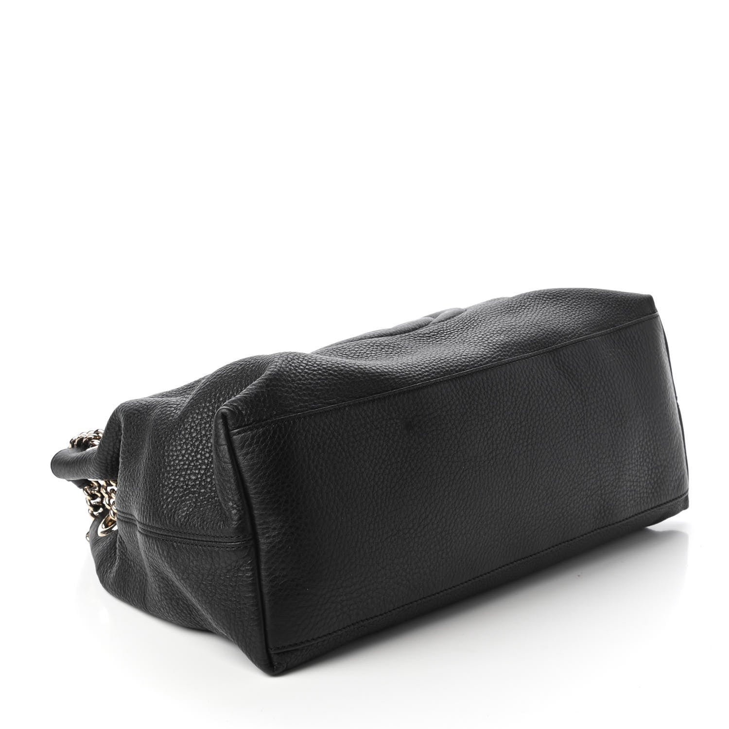 Gucci Pebbled Calfskin Medium Soho Chain Shoulder Bag Black 4 of 10