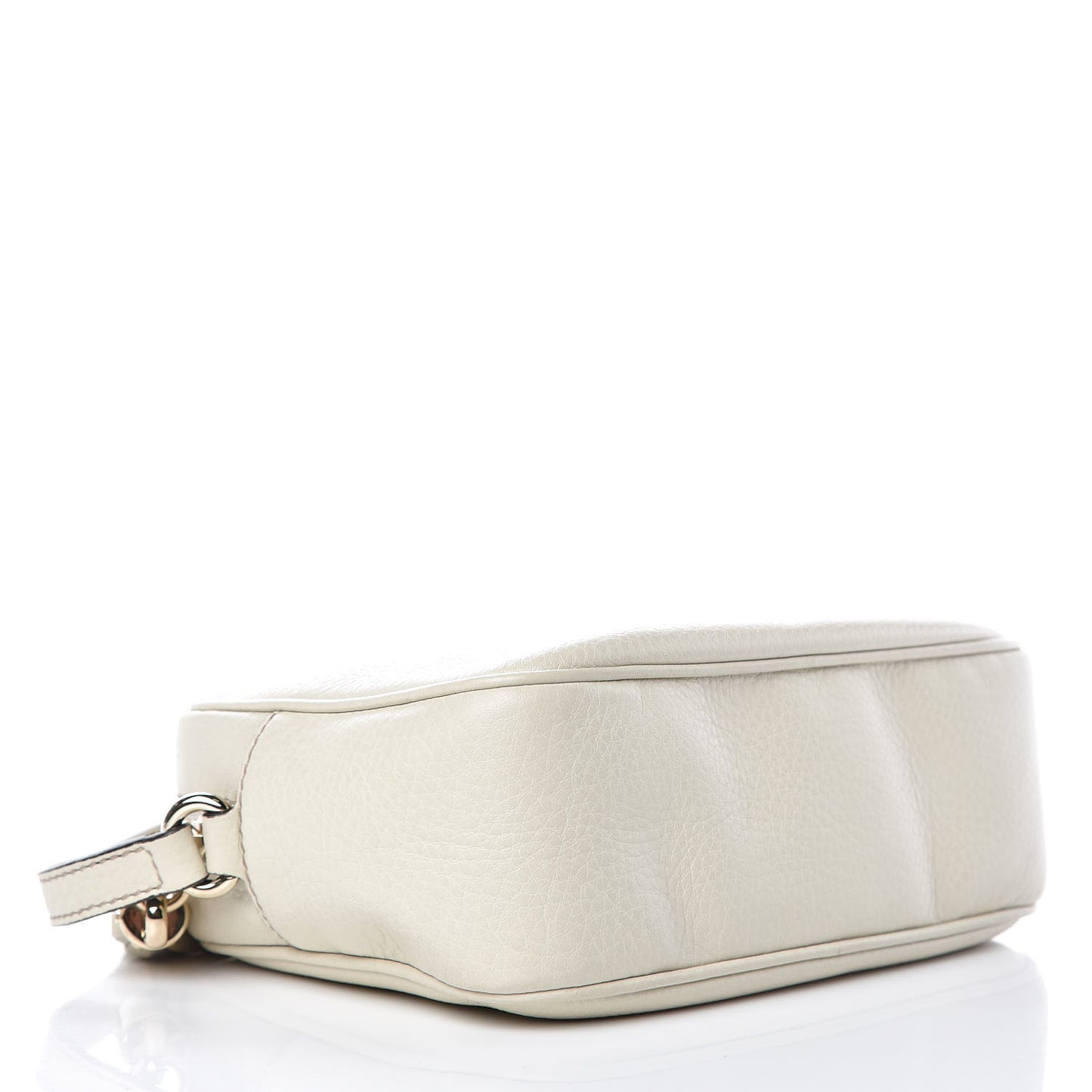 Pebbled Calfskin Small Soho Disco Bag Off White