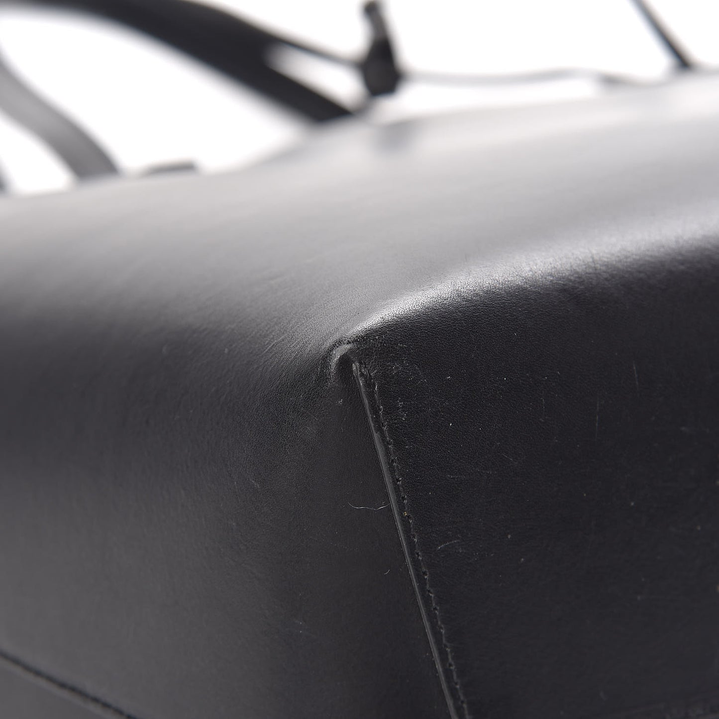 Calfskin Large Shopping Tote Black Flamma