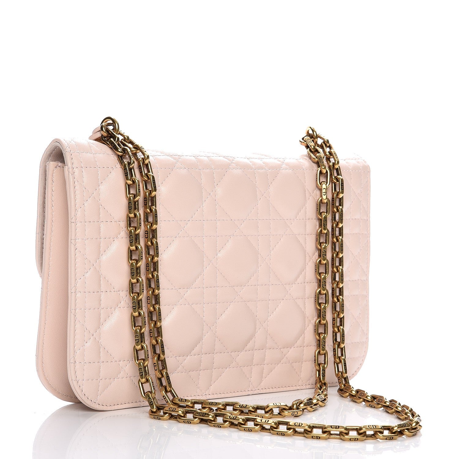 Christian Dior Lambskin Cannage Large Dioraddict Flap Rose Poudre 3 of 16