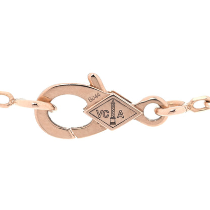 Van Cleef & Arpels 18K Rose Gold Gray Mother of Pearl Vintage Alhambra Pendant Necklace 3 of 7