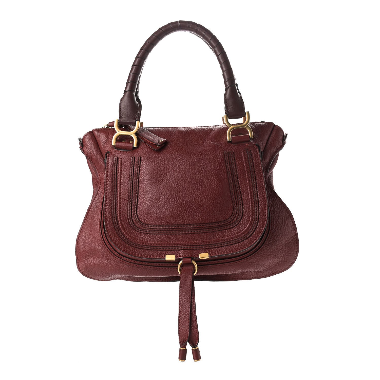 Chloe Calfskin Medium Marcie Satchel Garnet 1 of 16