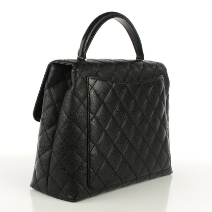 Chanel Caviar Quilted Jumbo Kelly Flap Black 3 of 8