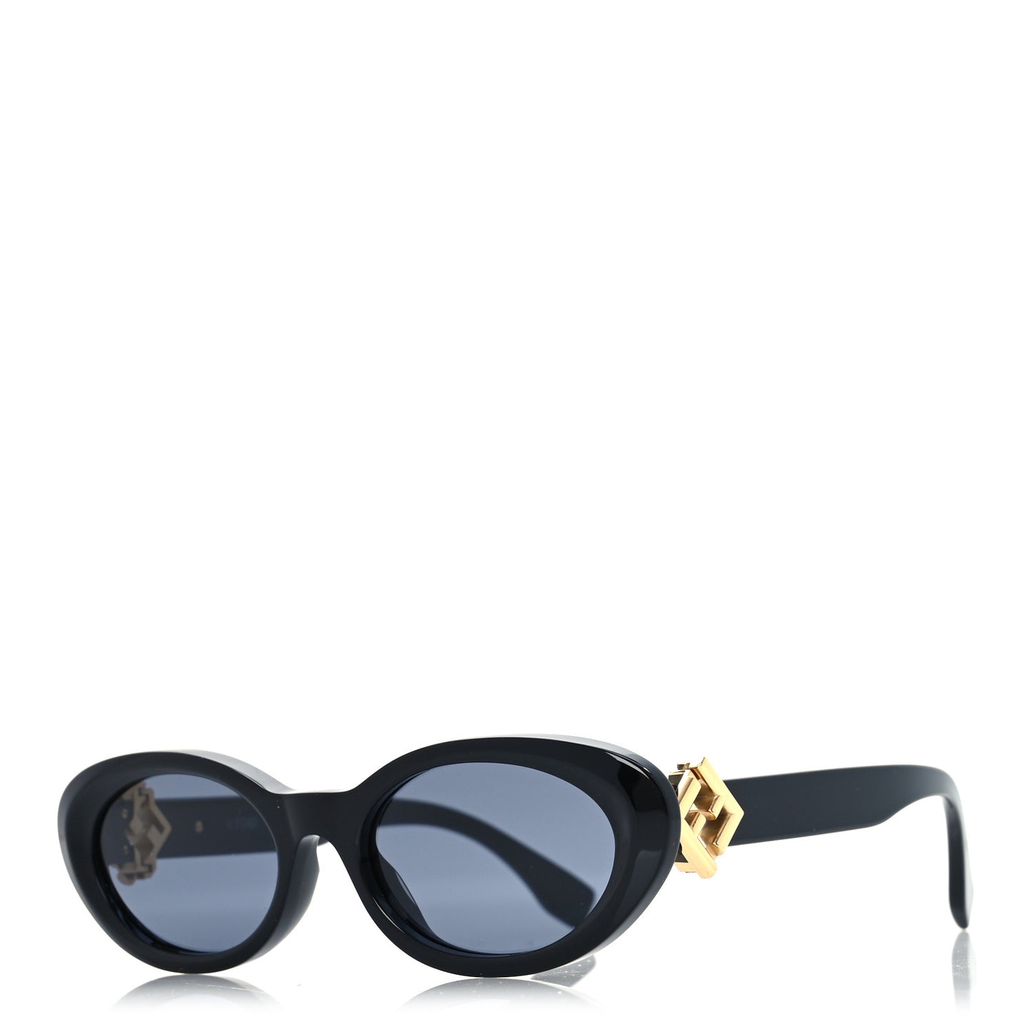 Acetate FF Oval Sunglasses FE40140U Black