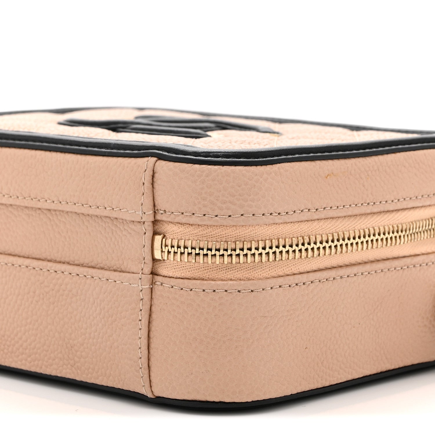 Chanel Caviar Quilted Small CC Filigree Vanity Case Beige Black 10 of 11