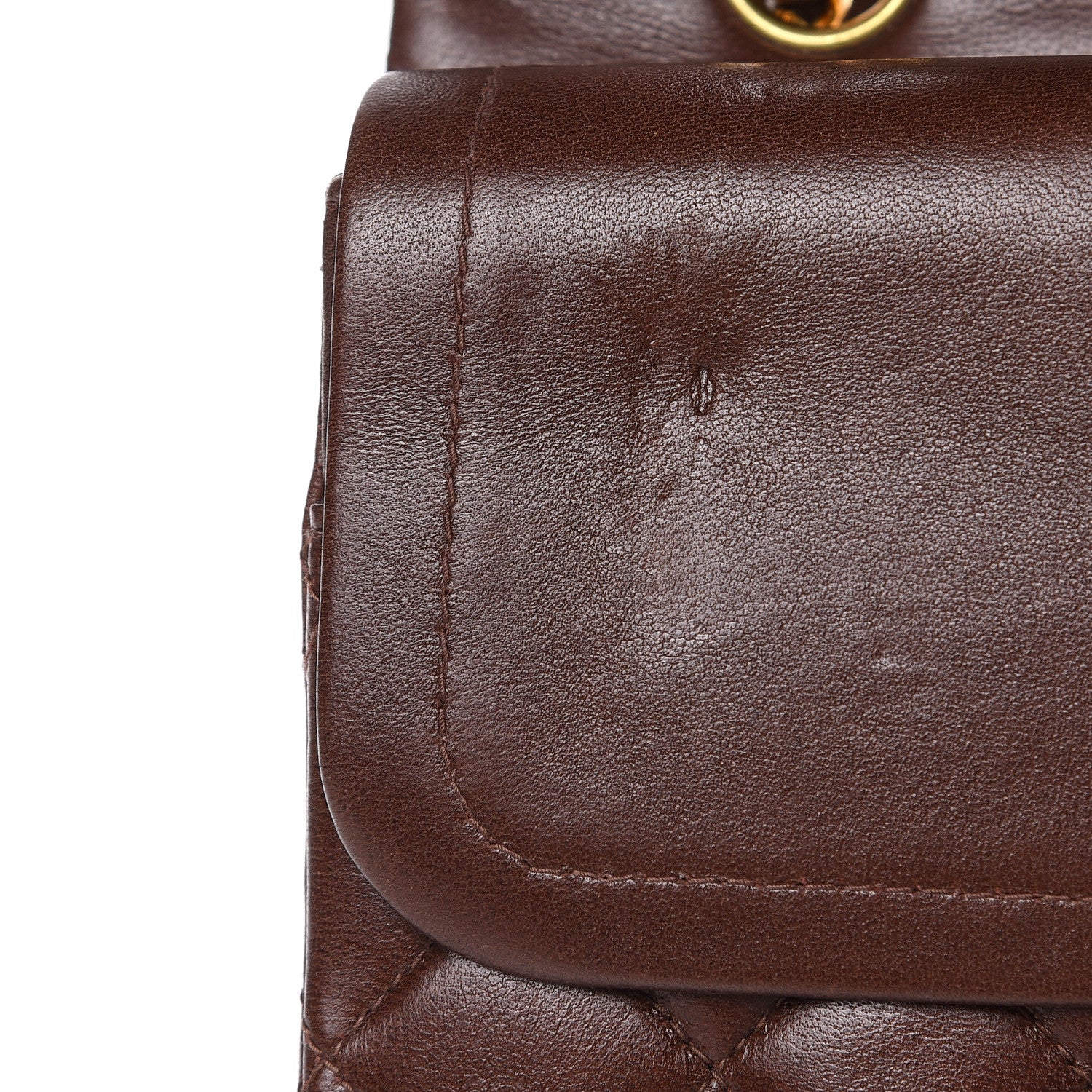 Chanel Lambskin Quilted Medium Double Flap Brown 16 of 16