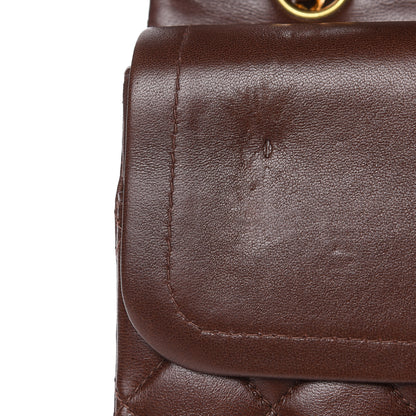 Chanel Lambskin Quilted Medium Double Flap Brown 16 of 16