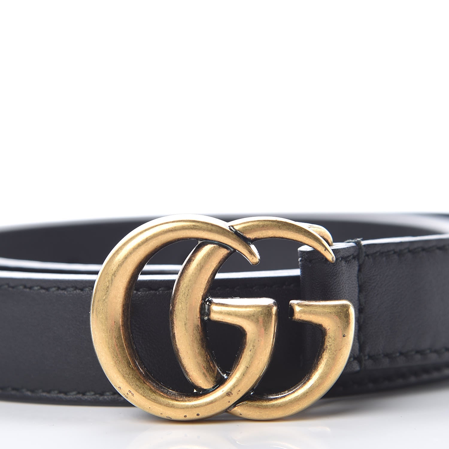 Gucci Calfskin Double G 20mm Belt 85 34 Black 6 of 8