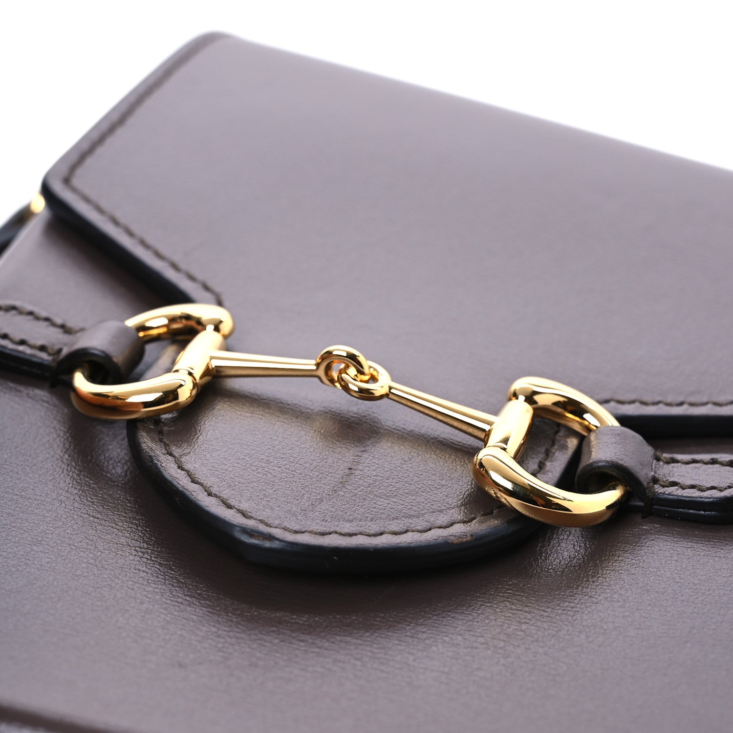 Gucci Boarded Plutone Calfskin Mini Horsebit 1955 Crossbody Bag New Acero 15 of 15