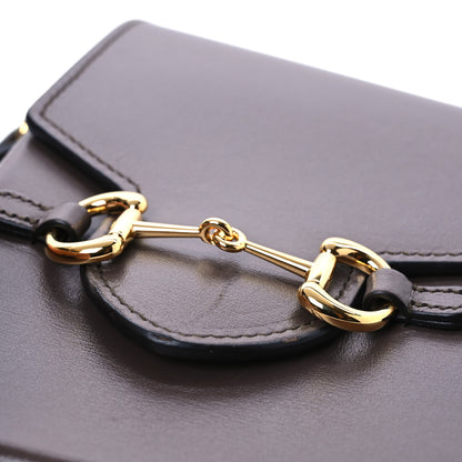 Gucci Boarded Plutone Calfskin Mini Horsebit 1955 Crossbody Bag New Acero 15 of 15