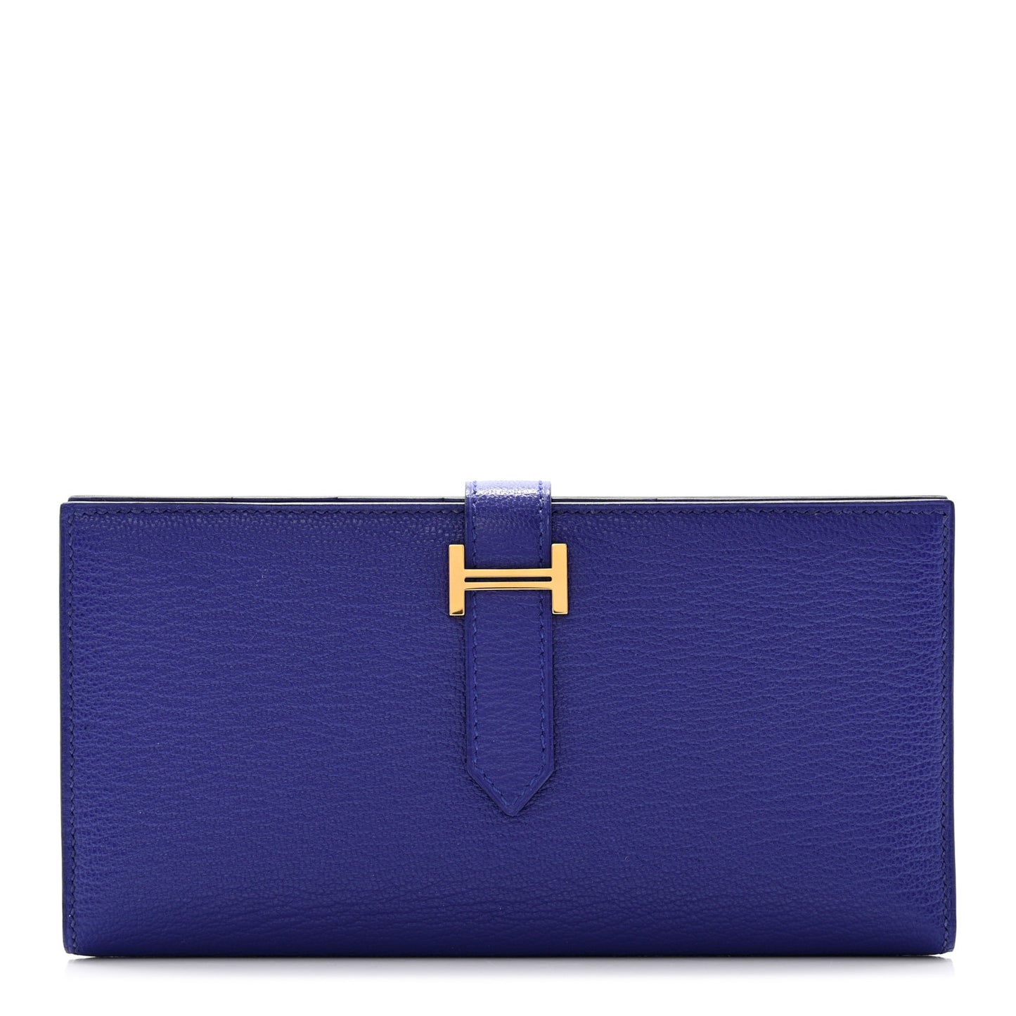 Chevre Mysore Bearn Gusset Wallet Bleu Electrique