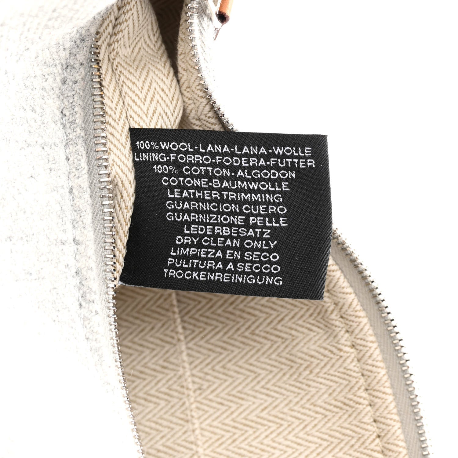 Hermes Canvas Small Bride-A-Brac Pouch Gris Flanelle 7 of 7