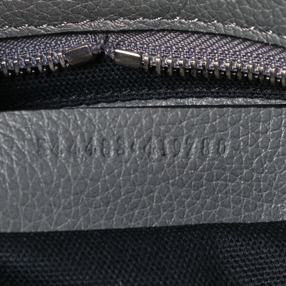 Alexander McQueen Pebbled Calfskin Small Skull Padlock Zip Around Tote Dark Grey 6 of 10