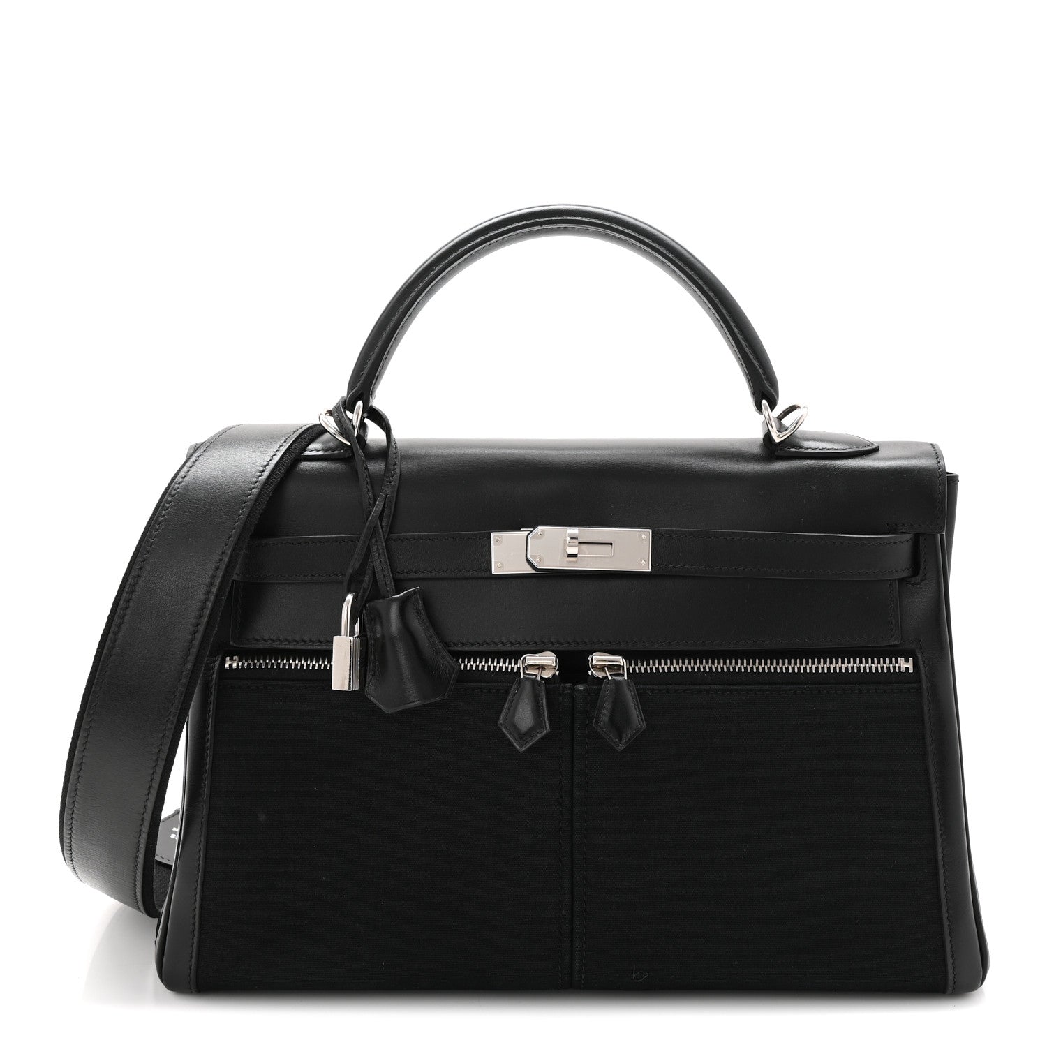 Hermes Box Toile Lakis Kelly 32 Black 2 of 19