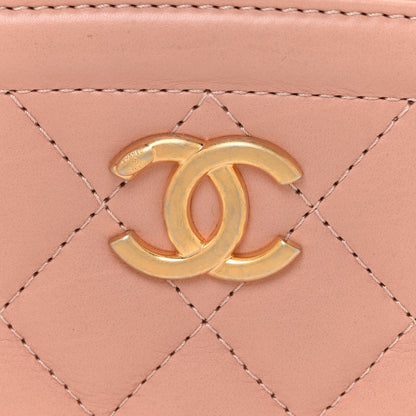 Chanel Calfskin Quilted CC Small Vanity Case Dark Beige 7 of 11