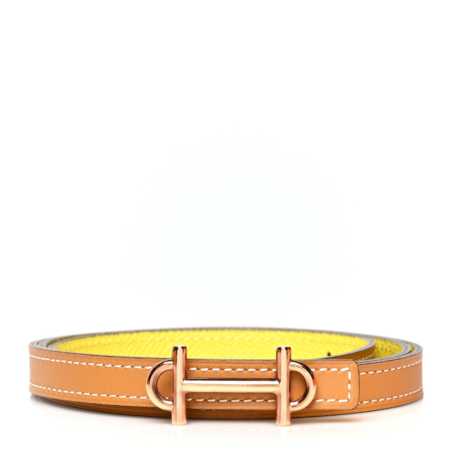 Hermes Swift Epsom 13mm Gamma Belt 85 Sesame Lime 2 of 6