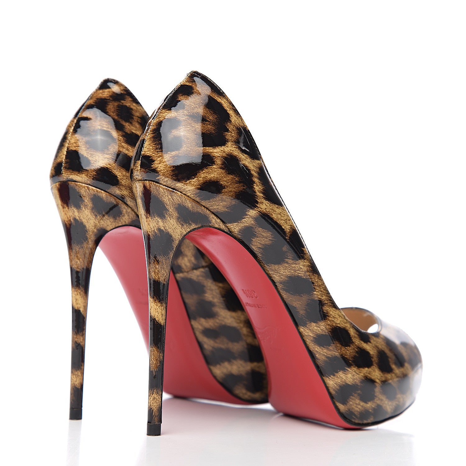 Christian Louboutin Patent Leopard New Very Prive 120 Pumps 36.5 Brown 4 of 7
