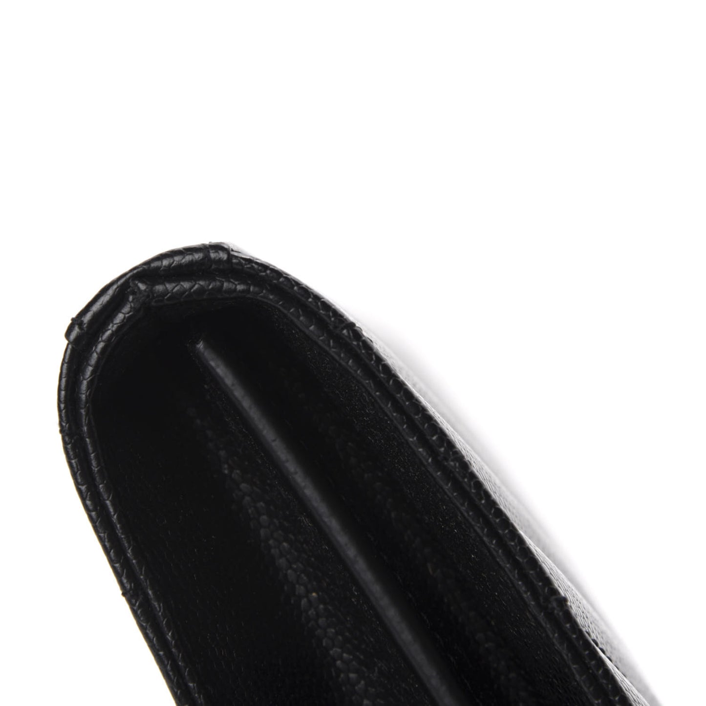 Grain De Poudre Matelasse Chevron Monogram Chain Wallet Black