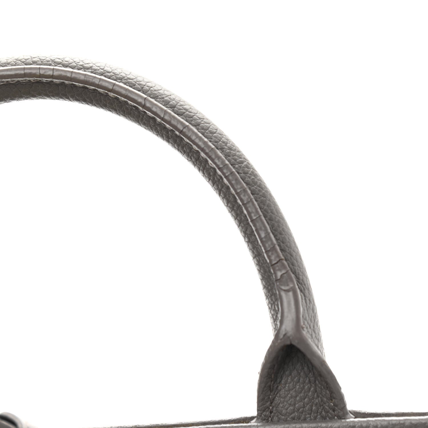 Saint Laurent Grained Calfskin Small Cabas Rive Gauche Fog 11 of 16