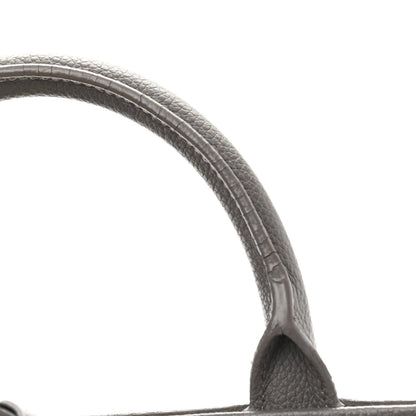Saint Laurent Grained Calfskin Small Cabas Rive Gauche Fog 11 of 16